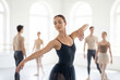 © Meow Creations - Group of ballet dancers practicing in elegant dance studio
