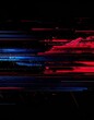 © Pure Imagination - Abstract Digital Glitch Art with Red and Blue Streaks on Black Background