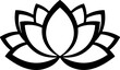 © Amazinart - Black lotus flower icon vector