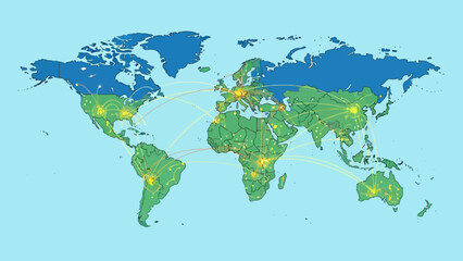 Naklejka na meble World Map Geography.