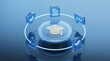 © Art_spiral - 3d isometric compliance training certification illustration with education badge user policy document secure learning and governance awareness program