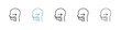 © neelam - Swallowing reflex icon in line art style on white background for graphic and web design.