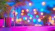 © muhamat - Neon tropics bar scene ambiance