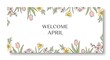 © Eleandra - elegant april welcome floral border with spring blossoms and greenery