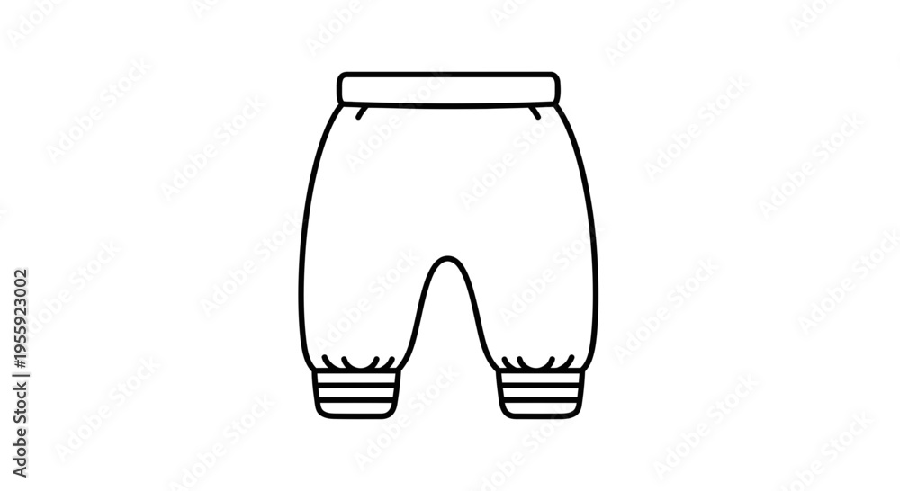 Baby Pants Icon Outline Vector Illustration - Simple Clothing Symbol ...