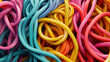 © Nindya - Colorful cable waves background, wire