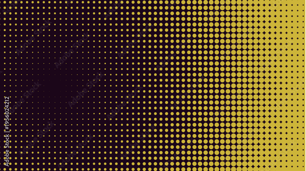Abstract Yellow Halftone Dot Pattern Background Design Stock Vector ...