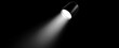 © ckybe - black spotlight beam illuminating a sense of mystery against a pure white background