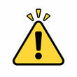 © Mr. Designer - Warning sign with exclamation mark on yellow background