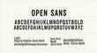 © Pandawa - Open Sans Font Family Display: Various Weights and Styles of Alphabetical Characters
