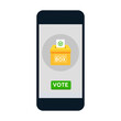 © db - Electronic voting svg cut file. Isolated vector illustration.