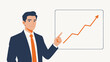 © Fan - Businessman presenting growth chart