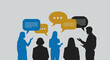 © Quensha - People Communicating in a Group Setting.