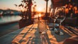 © terat - Sunset Dining: Wine Glasses, Romantic Dinner, Golden Hour