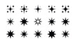 © Salma - Collection of various starburst shapes and designs on white background