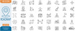 © pk - Set of 40 roadmap line icons editable stroke vector illustration eps 10