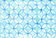 © Westend61 - Abstract blue watercolor pattern with circles and ornament background