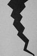 © Westend61 - Black and white abstract illustration with crack and circular lines