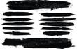 © miloje - Grunge brush stroke banner with rough edges - abstract paint stroke for typography overlay. Bold brush stroke strip for web header or cover design. Textured element for design template , social media.