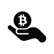 © Vision Orbit - Vector of a hand holding a circular bitcoin symbol