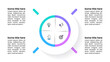 © kuliperko - Infographic template. White circle with 4 icons