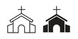 © David - Church icon. Simple outline style for web and app. Vector icon