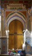 © Mara Brandl/imageBROKER - Splendidly decorated entrance door, exterior facade University and Mosque Al-Qarawiyyin, Al Quaraouiyine or Al-Karaouine, Fès, Fez, Morocco