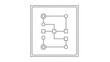 © Muttaqin - Simplified geometric diagram showcasing interconnected nodes and pathways, symbolizing complex data flow, network architecture, and structured information systems