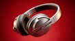 © Kang - Professional Wireless Bluetooth Over-Ear Headphones on Red Studio Background