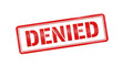 © Vector Boss - Red denied rubber stamp isolated on transparent background
