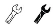 © Kalam - adjustable wrench tool isolated flat design vector illustration
