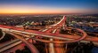 © Alifa - Expansive Urban Interchange At Dusk With Light Trails
