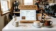 © Irfan - Foundation Coffee shop with digital menu on tablet and latte art, showcasing modern cafe experience