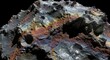 © Fikri - Close-up view of a highly textured and rainbow-hued asteroid surface, revealing its pitted and rocky composition.