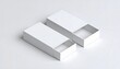 © Maros - Two white sliding boxes on a white background.