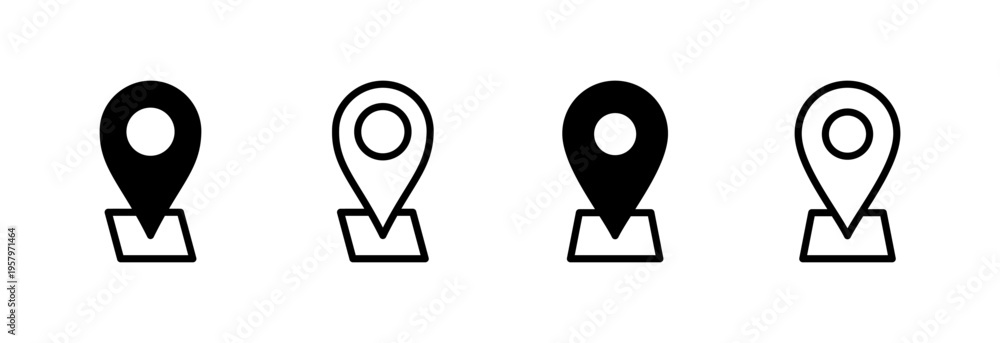 Point Address Sign Vector Address icon vector illustration. home location sign and symbol ...