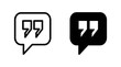 © Lunaraa - Quote icon set vector. Quotation mark sign and symbol