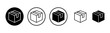 © LUNARA - Box icon logo design. box sign and symbol, parcel, package