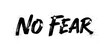 © Svitlana - No Fear. lettering and all elements in black. Vector style. AWhite background. Pure white background. Perfect isolation and visual consistency. Grunge textured