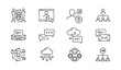 © MdMahfizur - Digital connectivity networking linear icon set business vector