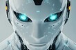 © Oleksandr - Futuristic robot face design featuring glowing eyes and neural connections in high resolution