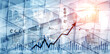 © InfiniteFlow - This image showcases a modern office environment highlighting financial growth through charts and graphs. It visually represents dynamic business strategies and market trends. Scalp