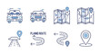 © bejoslamet met - Navigation Route Map Icons Set.
