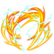 © Gandong - Abstract comic book explosion flash. Flash beam explosion flash glow Anime  graphic illustration