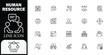 © DURJOY_SAID - Human resource line set with editable stroke line editable stroke business management