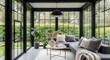 © IRWAN - Modern Conservatory Oasis With Lush Green Surroundings And Chic Interior Design
