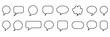 © FUF KOO - Speech Bubble Line Icon Pack Featuring Minimalistic Linear Pictograms for Communication, Dialogue and Messaging in Cards, Apps, Banners, Social Media Posts and UI Design Vector Illustration