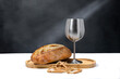 © Tosh Lubek - Communion Bread with Rosary in Foreground and Chalice
