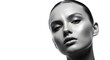 © Kadek - Elegant Black and White Portrait of a Woman with Radiant Skin