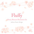 © atelier eureka - ふわふわ桜の花びらイラストフレーム / Fluffy Cherry Blossom Illustration frame